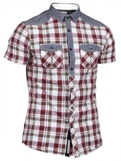 Mish Mash Denver S/S Red - Hemden - Overhemden Grote Maten Heren