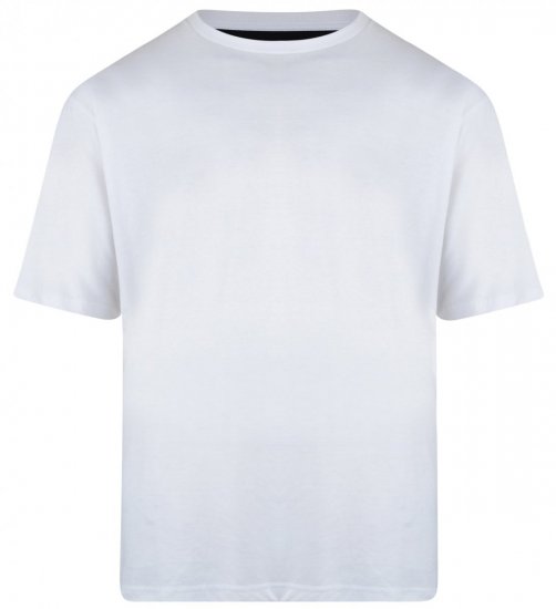 Kam Jeans T-shirt White - T-shirts - Grote Maten T-shirts Heren