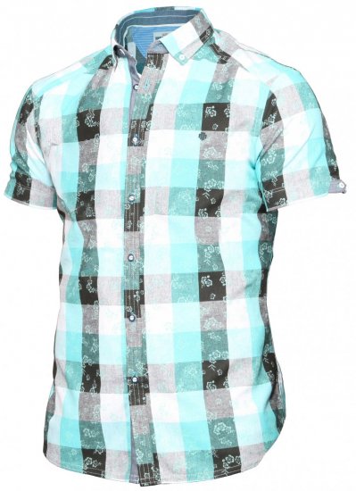 Mish Mash Dellow Turq - Hemden - Overhemden Grote Maten Heren