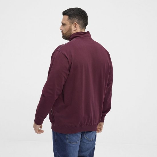 North Latitude Half Zip Sweater Bordeaux - Sweaters & hoodies - Sweaters & Hoodies Grote Maten Heren
