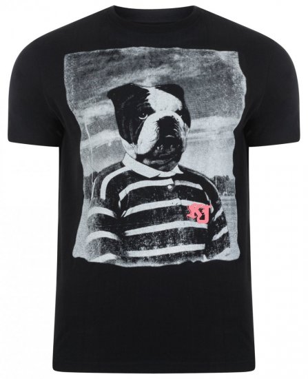 Kam Bull Dog Tee Black - T-shirts - Grote Maten T-shirts Heren