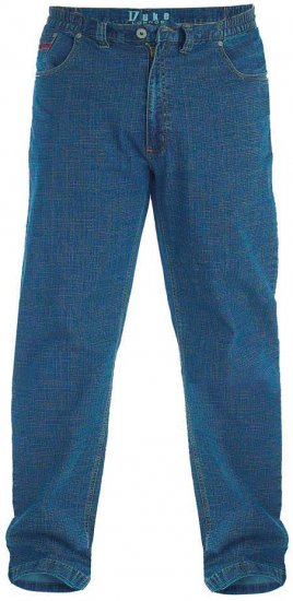 Duke Bailey Relaxed Comfort Fit Stretch Jeans With Elasticated Waist Stonewash - Jeans & Broeken - Jeans & Broeken Grote Maten Heren