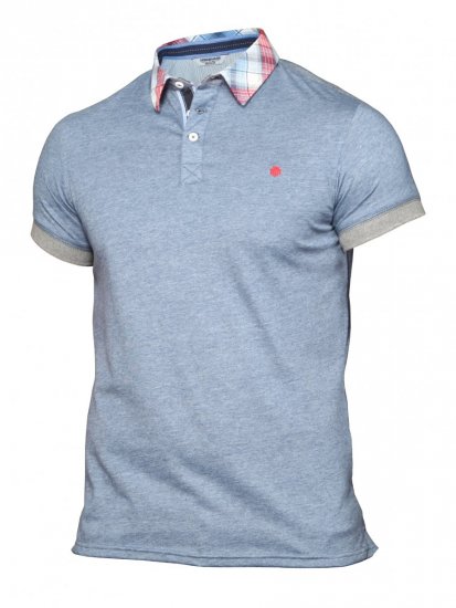 Mish Mash Ironwood Denim Blue - Polo shirts - Grote Maten Poloshirts Heren