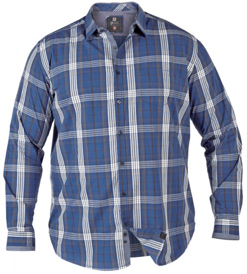 D555 Utah Shirt Navy - Hemden - Overhemden Grote Maten Heren