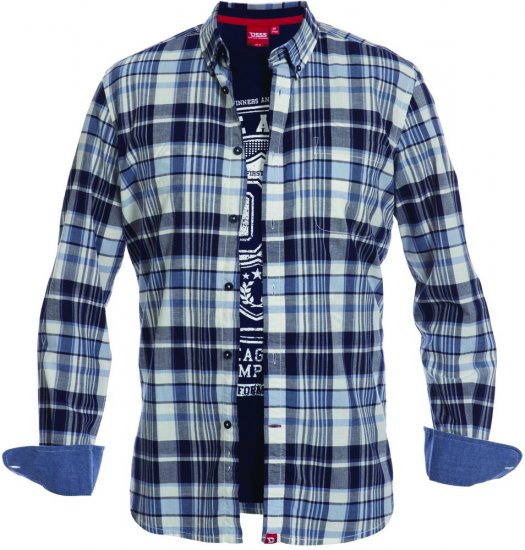 D555 Gareth Tee + Shirt - Hemden - Overhemden Grote Maten Heren