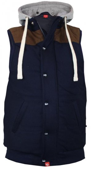 D555 Lowell Waistcoat Navy - Jassen - Grote Maten Herenjassen