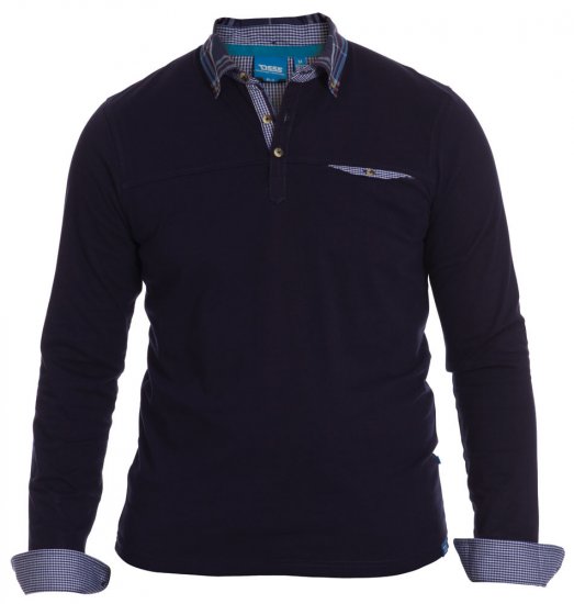 D555 Idaho L/S Polo - Polo shirts - Grote Maten Poloshirts Heren