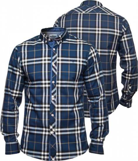 Mish Mash Carbon Navy - Hemden - Overhemden Grote Maten Heren