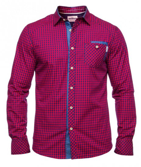 Mish Mash Grill Red L/S - Hemden - Overhemden Grote Maten Heren
