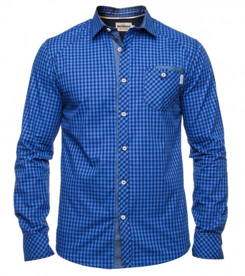 Mish Mash Grill Blue L/S - Hemden - Overhemden Grote Maten Heren