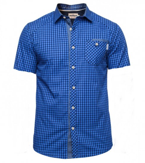 Mish Mash Grill Blue S/S - Hemden - Overhemden Grote Maten Heren