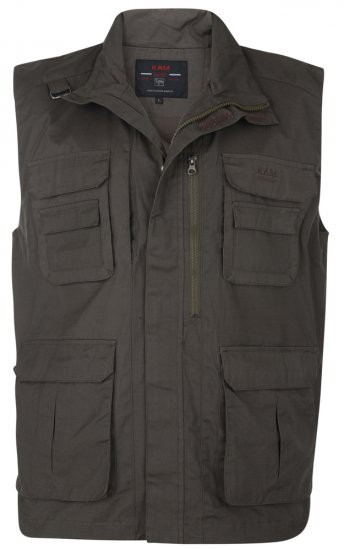 Kam Jeans Action Vest Olive - Jassen - Grote Maten Herenjassen