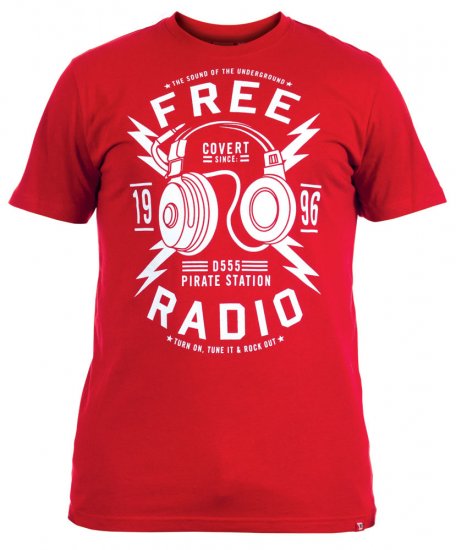 D555 Finely Tee + Shirt - Hemden - Overhemden Grote Maten Heren