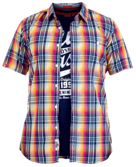 D555 Teddy Tee + Shirt - Hemden - Overhemden Grote Maten Heren