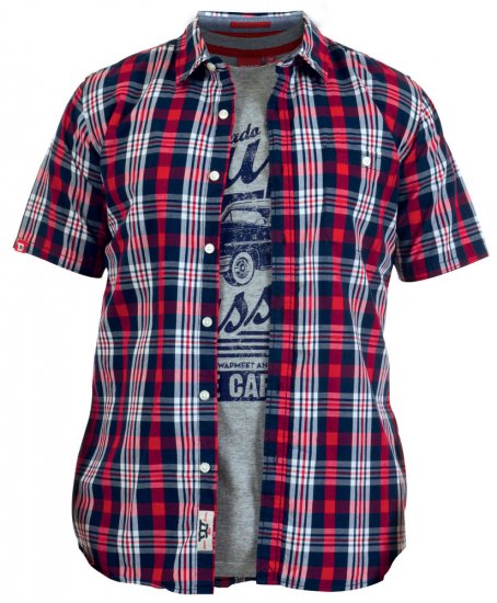 D555 Frankie Tee + Shirt - Hemden - Overhemden Grote Maten Heren