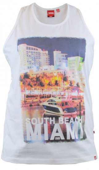 D555 Vest Miami White - T-shirts - Grote Maten T-shirts Heren