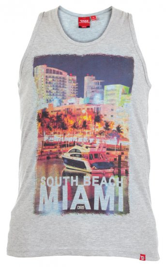 D555 Vest Miami Grey - T-shirts - Grote Maten T-shirts Heren