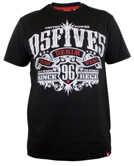 D555 Ames T-shirt Black - T-shirts - Grote Maten T-shirts Heren