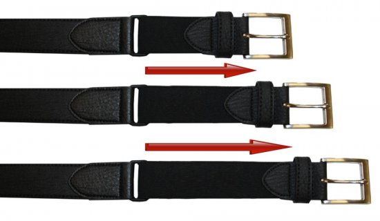 D555 Matthew X-tender belt Black, 4,4cm - Riemen - Grote Maten Heren Riemen