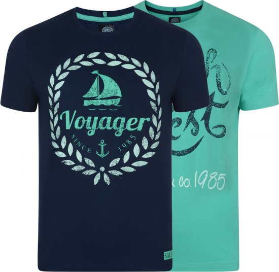 Kam Jeans 547 2-pack T-shirt - T-shirts - Grote Maten T-shirts Heren