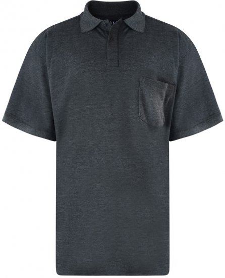 Kam Jeans Polo Charcoal - Polo shirts - Grote Maten Poloshirts Heren