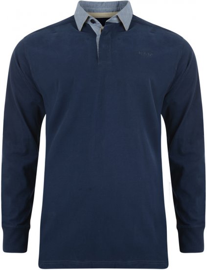 Kam 754 Rugby Top Navy - Polo shirts - Grote Maten Poloshirts Heren