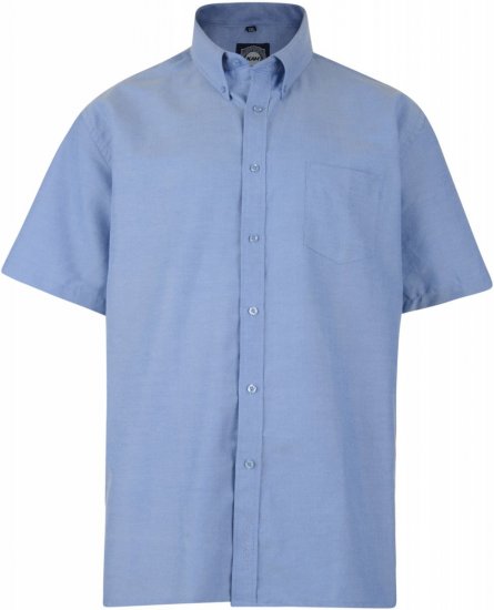 Kam Oxford shirt Short sleeve Blue - Hemden - Overhemden Grote Maten Heren