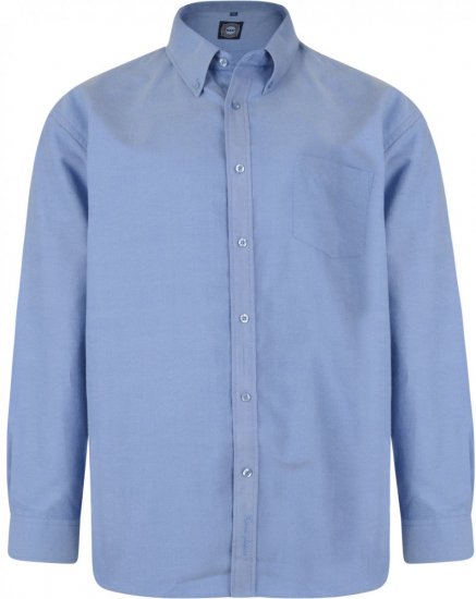 Kam Oxford shirt Long sleeve Blue - Hemden - Overhemden Grote Maten Heren