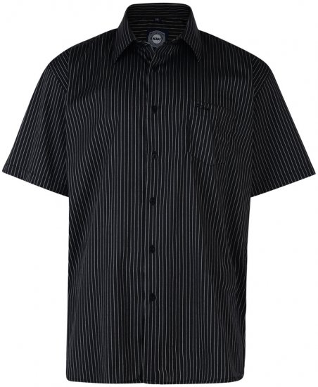 Kam Jeans 6093 S/S Shirt Black - Hemden - Overhemden Grote Maten Heren