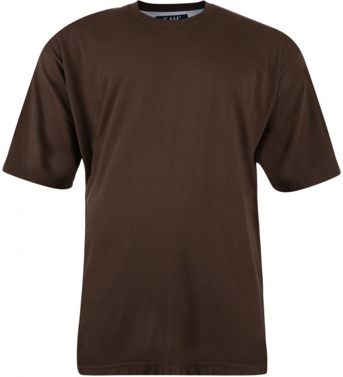 Kam Jeans T-shirt Brown - T-shirts - Grote Maten T-shirts Heren