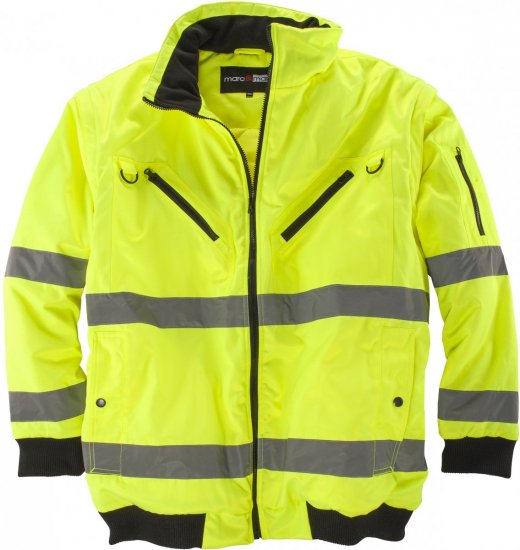 Marc & Mark Hi-Vis Jacket/vest Yellow - Werkkleding - Werkkleding Grote Maten Heren
