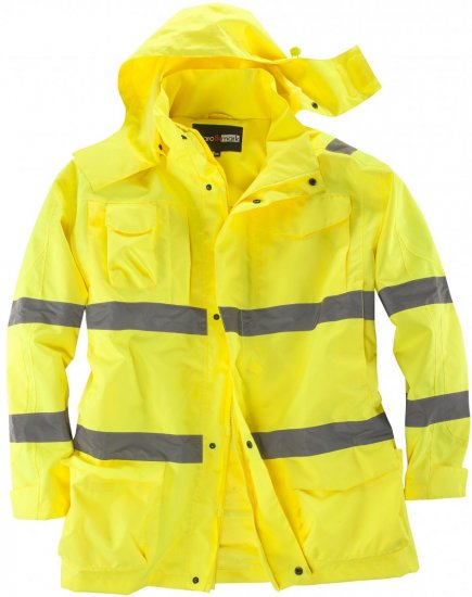 Marc & Mark Hi Vis Rainjacket Yellow - Werkkleding - Werkkleding Grote Maten Heren