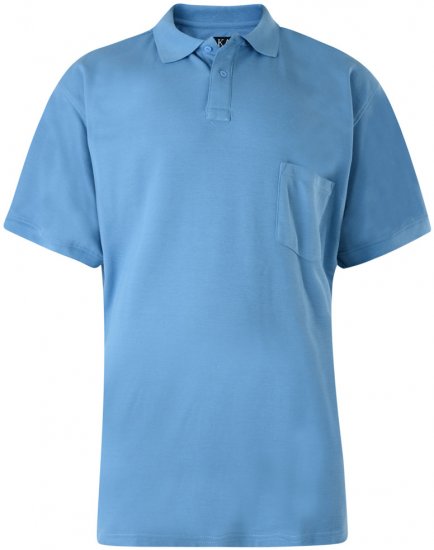 Kam Jeans Polo Blue - Polo shirts - Grote Maten Poloshirts Heren
