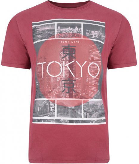Kam Jeans 540 T-shirt Red - T-shirts - Grote Maten T-shirts Heren