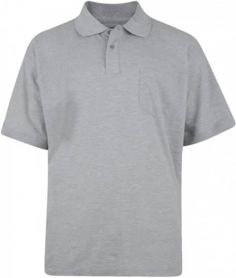 Kam Jeans Polo Grey - Polo shirts - Grote Maten Poloshirts Heren