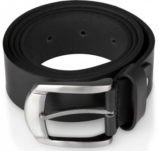 Woodland Jeans belt Genuine Leather Black, 4cm - Riemen - Grote Maten Heren Riemen