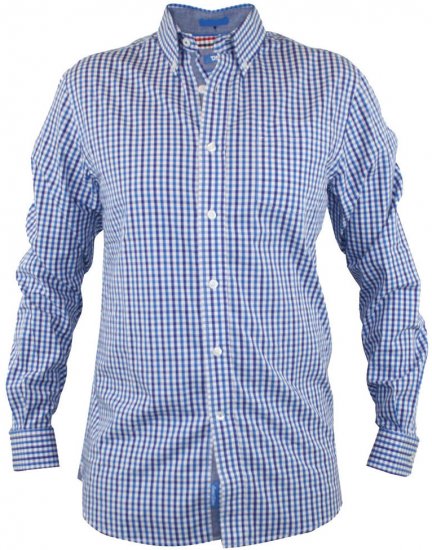 D555 Super Shirt Blue - Hemden - Overhemden Grote Maten Heren