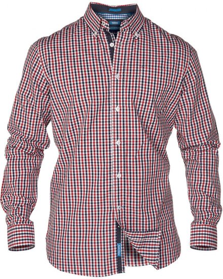 D555 Super Shirt Red - Hemden - Overhemden Grote Maten Heren