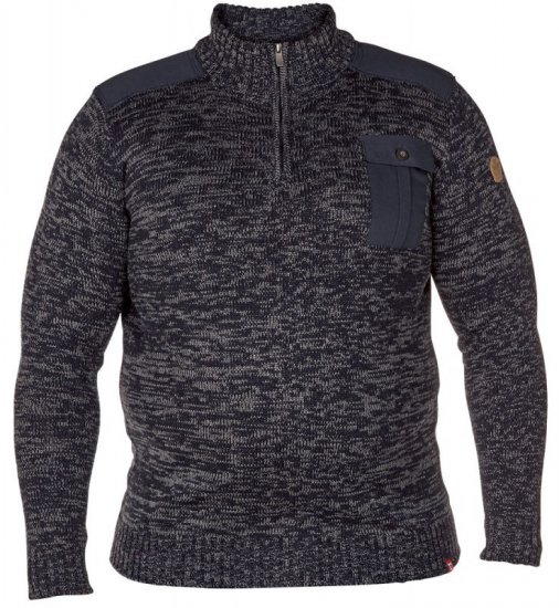 D555 Frost Sweater Navy/Charcoal - Sweaters & hoodies - Sweaters & Hoodies Grote Maten Heren