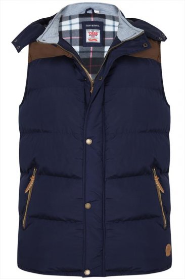 D555 Paxton Vest Navy - Jassen - Grote Maten Herenjassen