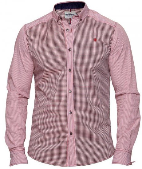 Mish Mash Bewilder Red - Hemden - Overhemden Grote Maten Heren