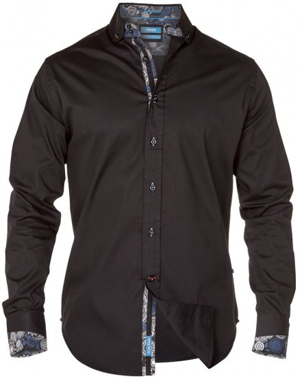 D555 Frazer Black - Hemden - Overhemden Grote Maten Heren
