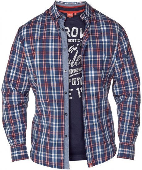 D555 Ridge Tee + Shirt - Hemden - Overhemden Grote Maten Heren