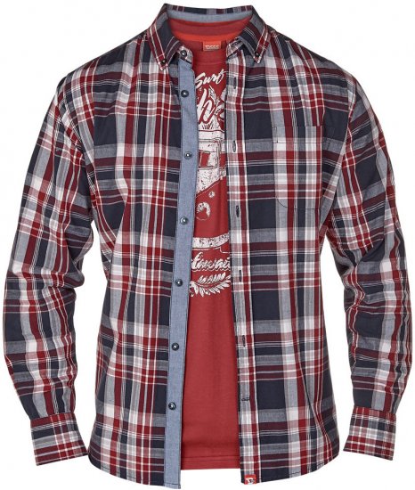 D555 Atlantic Tee+Shirt - Hemden - Overhemden Grote Maten Heren