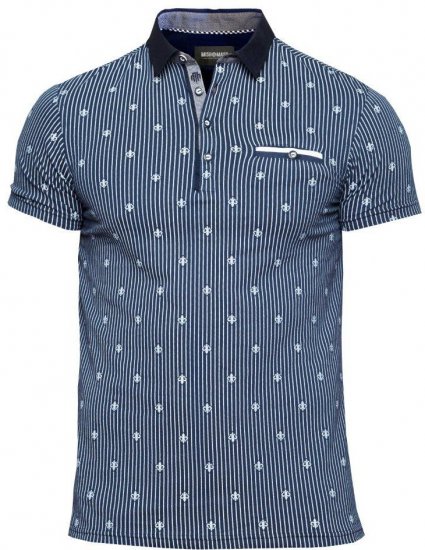 Mish Mash Mirage Navy - Polo shirts - Grote Maten Poloshirts Heren