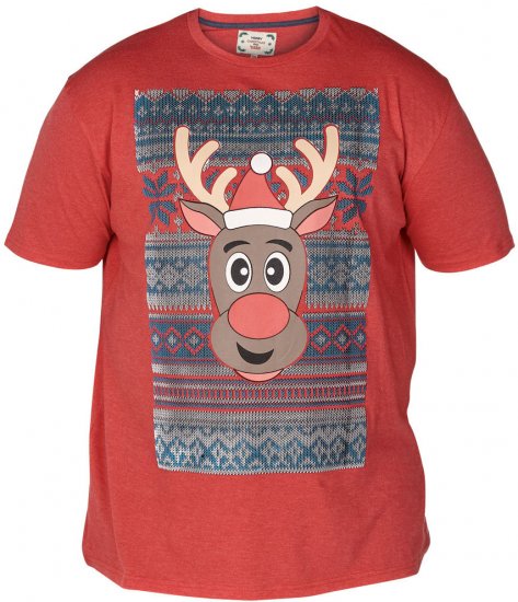 D555 Jingle Red - T-shirts - Grote Maten T-shirts Heren