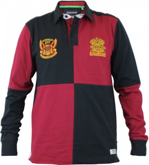 D555 Rico Black-Red - Polo shirts - Grote Maten Poloshirts Heren