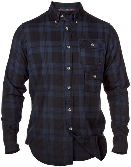 D555 King Navy - Hemden - Overhemden Grote Maten Heren