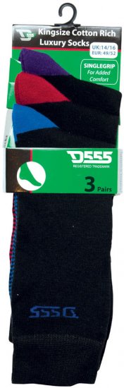D555 Paulo Socks 3-pack - Ondergoed & zwem - Grote Maten Ondergoed Heren