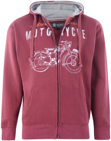 Kam Jeans Hoodie 788 Wine - Sweaters & hoodies - Sweaters & Hoodies Grote Maten Heren